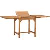 vidaXL Tavolo da Giardino Estensibile (110-160)x80x75 cm Massello Teak Arredi vidaXL