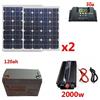 a.r KIT FOTOVOLTAICO PER CASA BAITA CAMPER PANNELLO SOLARE 50WATT INVERTER BATTERIA