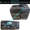 ollandia batteria gel 12 vl 100 ah per kit fotovoltaico pannello solare camper accumulo