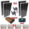 jarrett KIT FOTOVOLTAICO 3KW GIORNALIERO INVERTER 6000W PANNELLO ENERGIA batteria 120 ah