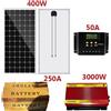 Kit Fotovoltaico 3KW Inverter 3000W Pannelli Solare 400W regolatore 50a Batteria