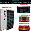 KIT FOTOVOLTAICO 2/1KW GIORNALIERO INVERTER 3000W PANNELLO SOLARE 250W BATTERIA1