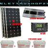 jarrett KIT Fotovoltaico 1/2/3kw pannell1 100w Batteria100AH Inverter 5000WRegolatore 60