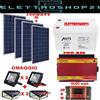 KIT FOTOVOLTAICO 3KW GIORNALIERO INVERTER 4000W PANNELLO ENERGIA SOLARE BATTERIA