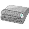Good Nite Morbida coperta in microfase, 130 x 150 cm, coperta in pile per divano e letto, camera da letto, ufficio, grigio