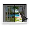 GOUZOO Zanzariera Magnetica Porta Finestra 90 x 70 cm, Automatica Tendina, Chiusura Automatica Per Porte Finestre Tenda, Nero