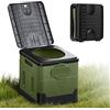 ERWEY WC da campeggio, pieghevole, veloce, portatile, portatile, portata 150 kg, lavabile, senza prodotti chimici, per campeggio, festival, ingorghi, tende (verde)