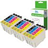 InkJello Compatibile Inchiostro Cartuccia Sostituzione Per Epson Stylus CX4300 D120 D5050 D78 D92 DX400 DX4000 DX4050 DX4400 DX4450 DX5000 DX5050 DX6000 DX6050 DX7000F DX7400 T0715 (B/C/M/Y, 12-Pack)