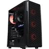 BREUNOR CHAOS - PC Gaming Ryzen 5 5600 6 core fino a 4,40GHz, RX 7600XT 16GB, Ram 32Gb DDR4 3600MHz, SSD NVMe 1000Gb, Windows 11 pro, Pc da gaming