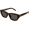 Yves Saint Laurent Occhiali Da Sole Saint Laurent SL M127 002 Havana Cat Eye Unisex