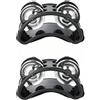 Armastuse Cembalo Piede Tamburello Foot Tambourine,Armastuse 2 pezzi Percussion Grelot Pied Tamburino a Piedi Tamburino a Piedi con Jingle in Acciaio Strumento Musicale a percussione