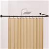 Crkmire Bastone Tenda Doccia Angolare, 99-175 cm x 139-216 cm Regolabile L Forma Doccia Rod 90 Gradi Curvo Tenda Rod per Bagno Vasca da bagno con 12 Anelli Ganci & Supporto Soffitto