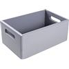 Creative Deco Grande Scatola in Legno Grigia | 30 x 20 x 13 cm (+/- 1 cm) | Scatole con Maniglie Cassetta Contenitore Portaoggetti Portagiochi | Ideale per Decoupage Documenti e Attrezzi
