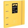 Grafoplás Grafoplas - Raccoglitore a 4 anelli, formato A5, Carpebook Polyfoam, resistente e ultra leggero, minimal giallo, include ricambio, cerchi rotondi 25 mm, perfetto per organizzare materie scolastiche