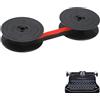 Apkpesterml Nastro per macchina da scrivere, Nastro inchiostrato per macchine da scrivere en Nylon Ricambio nastri Macchina da Scrivere in stoffa doppia bobina nero Rosso Compatibile Con Olivetti