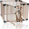 Bettacare Recinto Gioco per Cani in Legno, 100cm x 100cm, Naturale, 76cm di Altezza, Zona Gioco per Cani e Cuccioli, Recinto per Animali Domestici, Area Cani Interna, Facile da Installare
