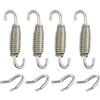 A ABSOPRO 4 Set 55mm Molle Scarico Moto Argento U Forma Ganci Acciaio Inox | Adattabile Universalmente Per ATV. Prolunga La Durata Dell'Impianto. Molla 30mm (1.18). Verificare Interasse Anelli.