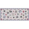 VILBER Tappeto Bells Grigio (78 x 180 x 0,2 cm), PVC poliestere, antiscivolo, lavabile, resistente al calore, con possibilità di percorsi da tavolo e tovagliette abbinate.