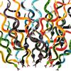 Blulu 24 pezzi piccoli serpenti di plastica realistica gomma falso serpente 4 pollici assortiti giocattoli colorati per giardino scherzo prop paura uccelli Halloween partito favore