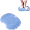 BANSHAN Tappetino scrubber per piedi, ventose antiscivolo, massaggio impastante, cura piedi e schiena, blu, 1 pezzo