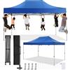 COBIZI Gazebo 3x4,5 Pieghevole Impermeabile senza Parete Laterale,Gazebo Esterno Resistente,Tende per Gazebo,Tendone Padiglione Pop Up per Feste Campeggio (3 per 4,5m Blu)