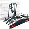 CHROMEMASTER AGURI Active Bike | Portabici Universale da Gancio Traino per Tre Bici | Adatto Per e-bike, Adattatore Spina13 PIN / 7 PIN | Premontato, Antifurto; Carica Fino a 60 kg; Comodo Trasporto di Biciclette