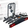 CHROMEMASTER AGURI Active Bike | Portabici Universale da Gancio Traino per Tre Bici | Adatto Per e-bike, Adattatore Spina13 PIN / 7 PIN | Premontato, Antifurto; Carica Fino a 60 kg; Comodo Trasporto di Biciclette