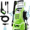 COOCHEER Idropulitrice ad alta pressione con ugello 3 in 1, pressione massima 160 bar, portata 480 l/h, 2000 W, tubo da 5 m, per la pulizia di auto, ponti, terrazze