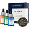 Dermaworks SET SIERI VISO COMPLETO - Routine Viso con Siero Vitamina C Illuminante, Acido Ialuronico Idratante e Retinolo Rinnovante - Antirughe, Antimacchia, Pelle Uniforme e Luminosa - DERMAWORKS