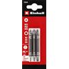 Einhell Accessories Einhell 3 pezzi set di inserti doppi, 65 mm, PZ/H | Lama doppia pratica | acciaio CrV | profili di azionamento versatili | attacco E 6.3