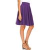 Urban CoCo Mini Gonna da Donna Basica Elasticizzata Svasata Casual Mini Skater, Viola Intenso-Lungo, M
