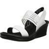 Skechers Rumbers-Sci Fi, Sandali con Cinturino alla Caviglia Donna, Bianco (White Black), 36 EU