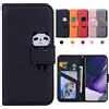 Kedic Cover Samsung Note 20 Ultra 5G,Custodia Galaxy Note 20 Ultra, Flip Cartoon Portafoglio Cover per Samsung Galaxy Note 20 Ultra 5G (6,9 ) con Kickstand Fuction, Slot per Schede -Panda, Nero