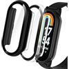 Hianjoo 2 Pack Cover con Vetro Temperato Compatibile per Xiaomi Mi Band 8 (2023), Pellicola Proteggi Schermo PC Custodia Compatibile con Xiaomi Mi Smart Band 8