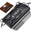 CIICII Forbici Toelettatura Cani, 10 In 1 Kit Forbici per Cani Professionali con Punta Tonda Di Sicurezza (Cane/Gatti Forbici Parrucchiere Sfoltire & Curve) per Toelettatura Gatto Animali Fai Da Te