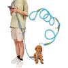 Eyeleaf Guinzaglio Mani Libere per Cani Riflettente Guinzaglio per Cani 2,3 Metri Lungo Guinzaglio Addestramento per Cani Taglia Grande Media e Piccola Blu