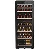 Haier Wine Bank 50 Serie 7 Cantinetta Vino Doppia Temperatura, 77 Bottiglie, Vetro Anti-UV, LED 3D, Controllo tramite App, Libera Installazione, Classe G, 49,7 x 58,5 x 127 cm, Nera - HWS77GDAU1