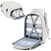 Suradar Zaino 45x36x20 per Easyjet, Bagaglio a Mano con Porta Scarpe e Porta PC, per Donna e Uomo, Compatibile con Tutte le Principali Compagnie Aeree - Beige