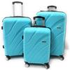 Clacson Set 3 Trolley Polipropilene Rigido 8 Ruote Espoandibile con Trolley Bagaglio a Mano Ryanair (TURCHESE)