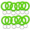 StayMax 50 portachiavi elastici a spirale da polso, colore nero, per targhette numeriche (verde)