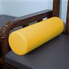 EN AyuL Cuscino cilindrico rotondo per divano, braccio, supporto lombare, per collo, schiena, colonna vertebrale, ginocchia, per divano, sedia, auto/letto (rotondo, 15 x 45 cm, giallo)