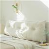 Treer Cuscino da Lettura per Letto, Lusso Grande Cuscino Schienale Divano Cuscino Lombare per Testiera Wedge Cuscino Cuscino di Supporto Cuscini per Poggialetto (80 * 40 * 12cm,Bianco)