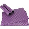 matches21 HOME & HOBBY matches21 - Set di 4 tovagliette in plastica intrecciata, 45 x 30 cm, colore: viola/lavabile