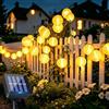Caldarax Catena Luci da Solari Esterno Giardino, 6M/20FT 20LED Lanterne, Lanterne Catena Solare 8 Modalità, IP65 Impermeabile, Decorative per Giardini, Balconi, Patio, Gazebo, Festival(Bianco Caldo)