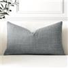 Artscope 1 Pezzi Federe per Cuscini in Finto Lino Minimalista Copricuscini Decorativo per Domestica Soggiorno Camera da Letto Divano 30x50cm, Grigio Scuro