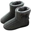 Rojeam Caldo Inverno Pantofola Peluche per Donna Uomo Ciabatte Morbido Antiscivolo Invernali Stivaletto da Casa, Grigio, 38/39 EU