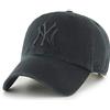 47 MLB New York Yankees Clean Up, berretto da baseball unisex, cinturino regolabile e fibbia, logo nero, colore nero