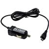 Mobile-Laden Caricabatteria per auto compatibile con Prestigio Road Runner 600GPSDL, 1000mA, 12-24V, ca. 1,10m