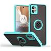 SEAHAI Cover per Motorola Moto E13, Glassato Traslucido Dura PC Protettiva Custodia Silicone TPU Bumper Antiurto AntiGraffio Case con 360° Anello Supporto, Cielo Blu