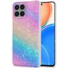 SEAHAI Cover per Honor X8 4G, Colore Sfumato Ultra-Sottile Case con Design Glitterato Seashell per Donne Ragazze Custodia Antiurto in Morbido Silicone TPU Colorato, Arcobaleno